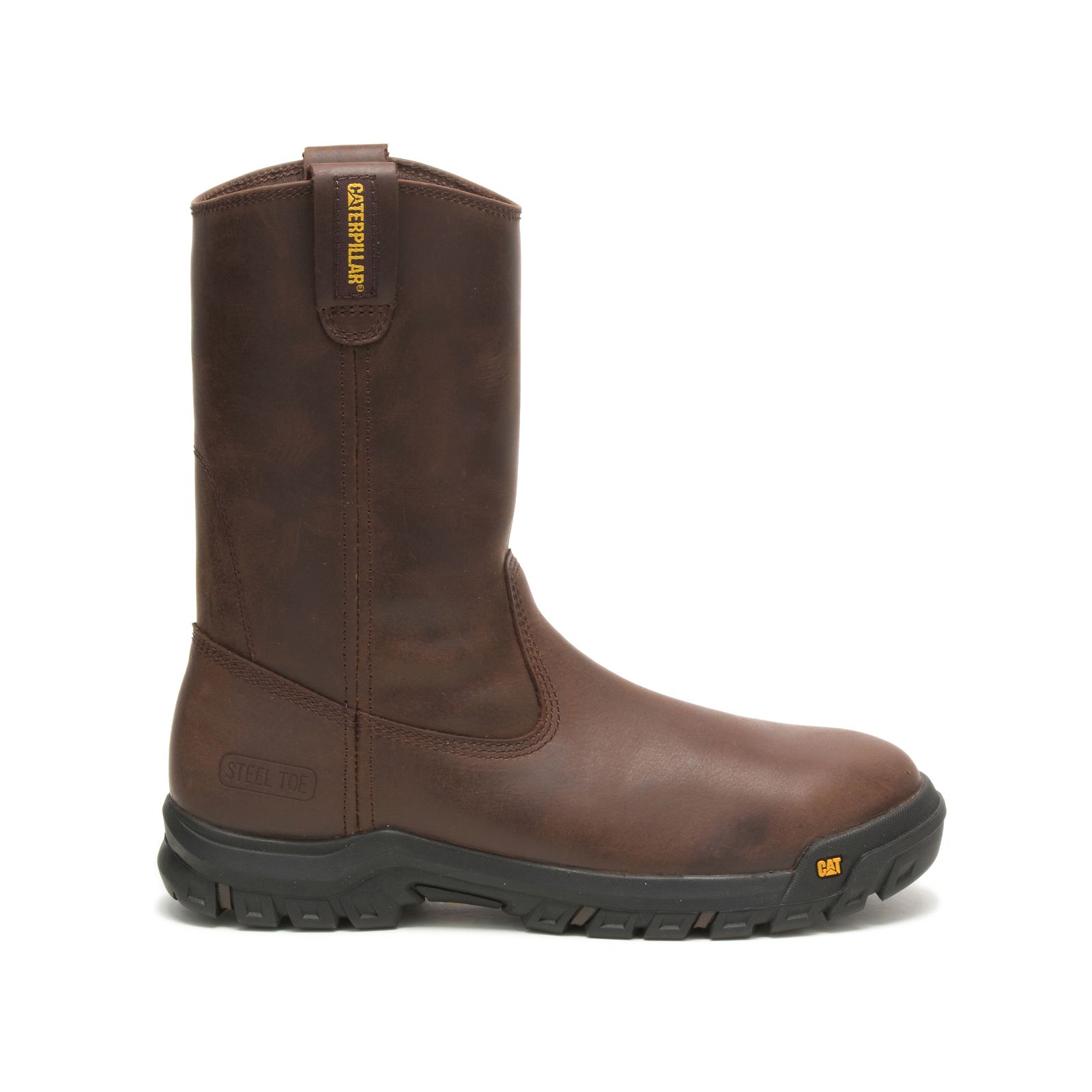 Caterpillar Drawbar Steel Toe Philippines - Mens Steel Toe Boots - Brown 42803XNYD